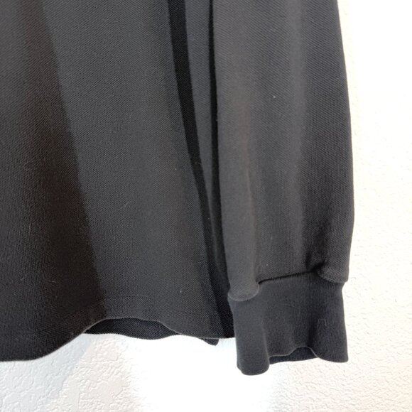 Ralph Lauren Polo Shirt Large Pony Logo Black Long Sleeve Preppy Large - Picture 6 of 10